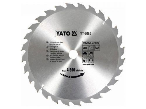 YATO Fűrésztárcsa fához 350 x 30 x 2,5 mm / 28T