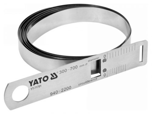 YATO Precíziós mérőszalag (+-0,01 mm), átmérő 300-700 mm, körméret 940-2200 mm inox