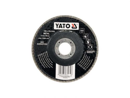 YATO Lamellás csiszolókorong döntött 125 x 22,2 mm / P60