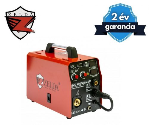 ZELDA EVOMIG 250A-os PRO Multimig inverteres MIG/MAG/MMA/TIG hegesztőgép, 4in1